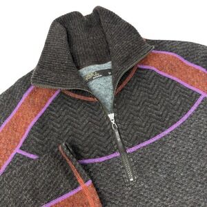 PRANA Womens Wentworth Sweater Brown Wool Blend Base Layer Outdoor Gorpcore M